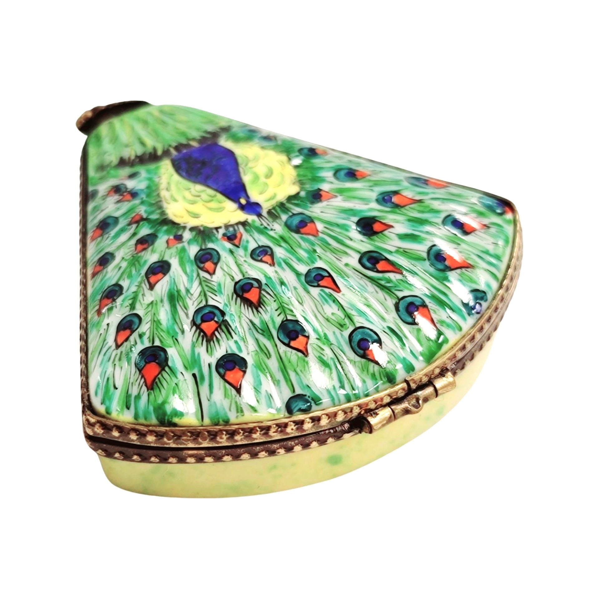 Peacock Feather Elegance Box Porcelain Limoges bird home fashion French Trinket Box