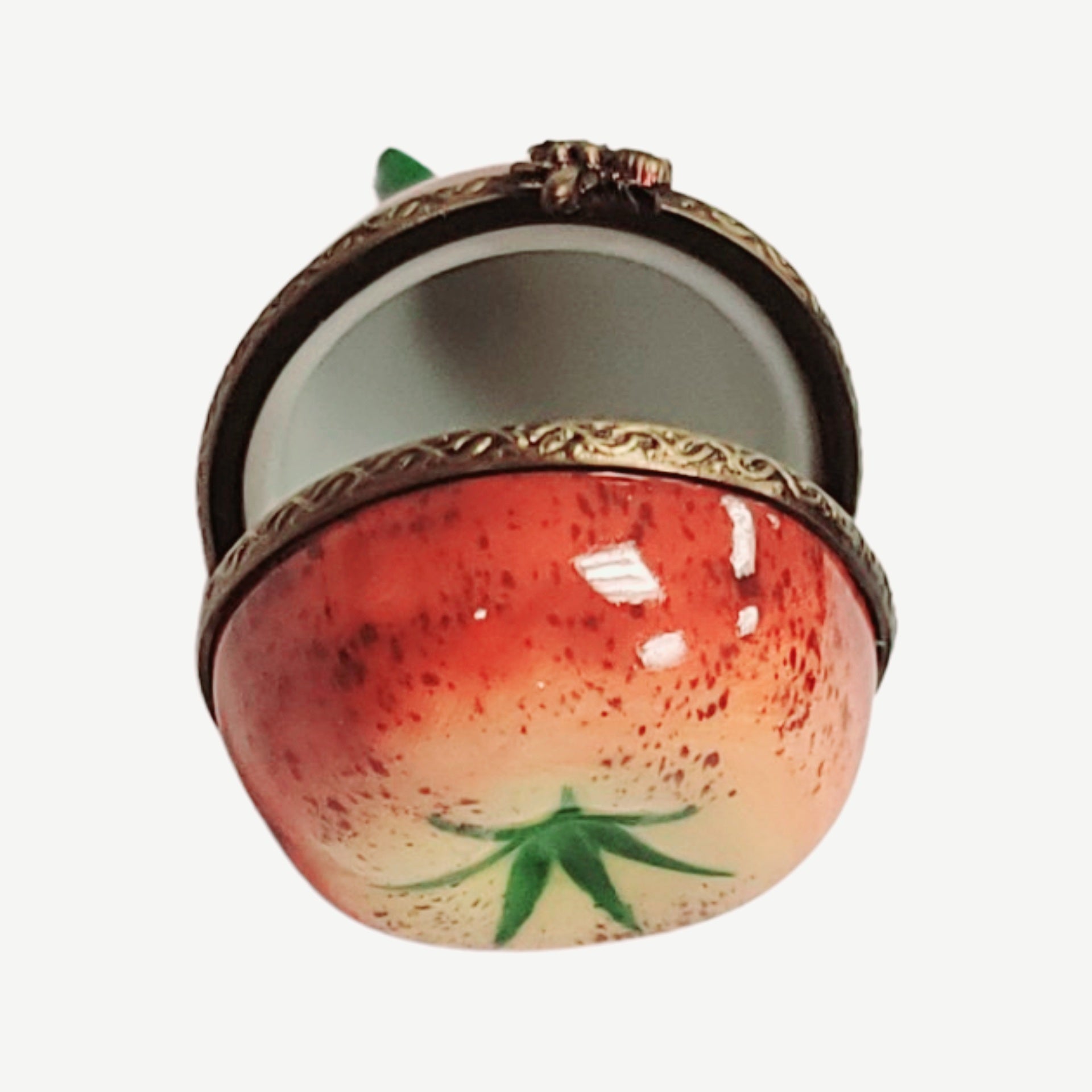 Exquisite Hand-Painted Pear Box Porcelain Limoges fruit vegetables French Trinket Box