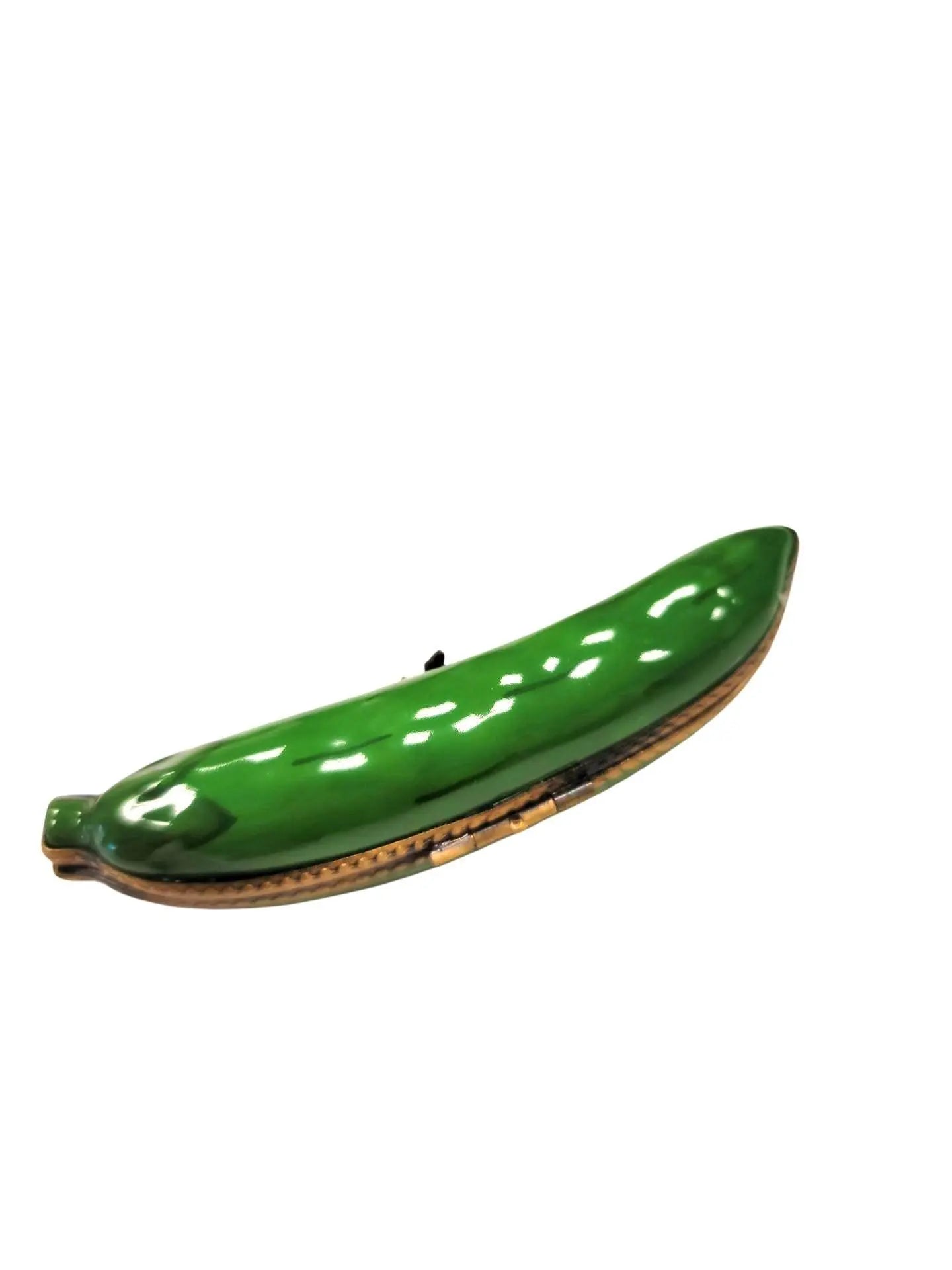 Charming Peas in Pod Box Porcelain Limoges fruit vegetables French Trinket Box