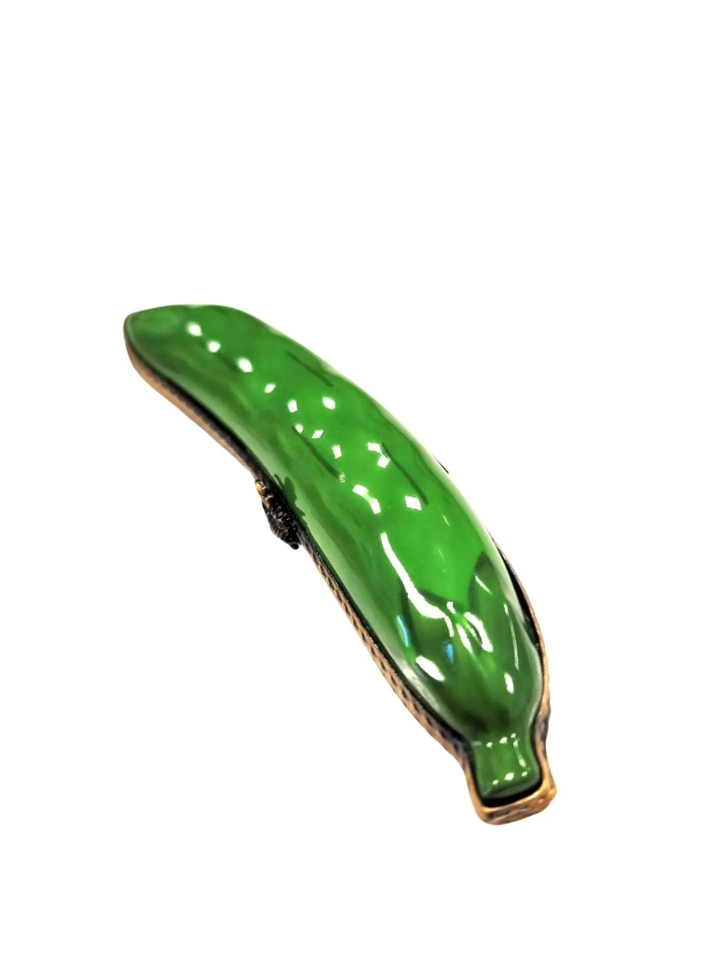 Charming Peas in Pod Box Porcelain Limoges fruit vegetables French Trinket Box