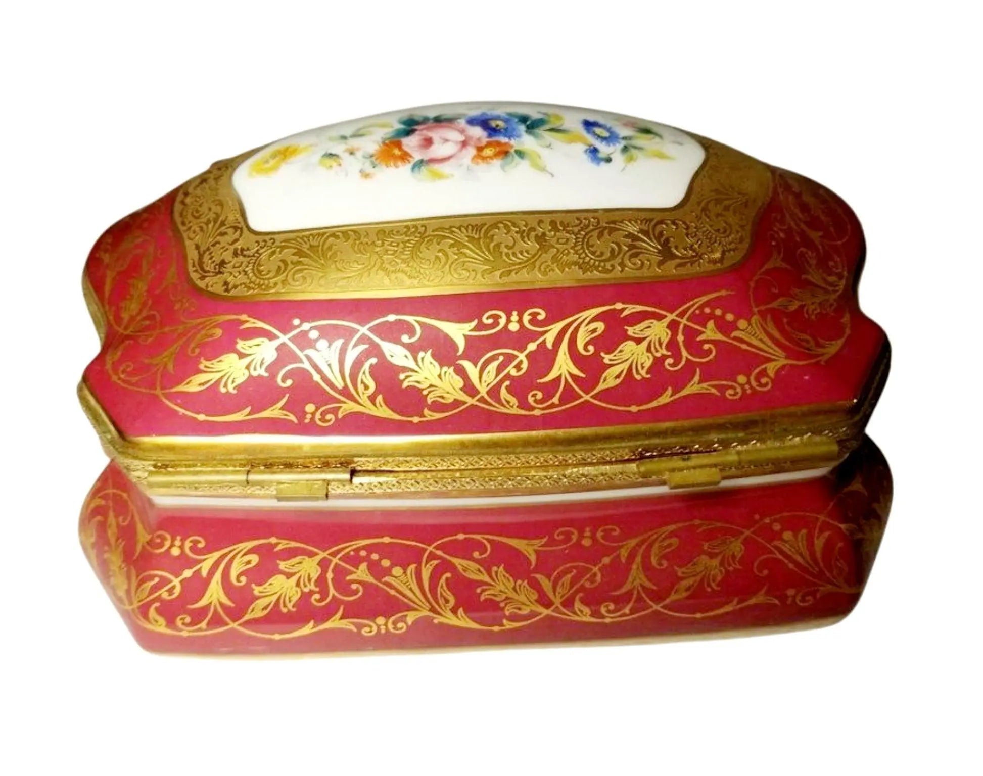 Penicaud Montaigne Jewelry Chest Porcelain Limoges jewelry tradtional French Trinket Box