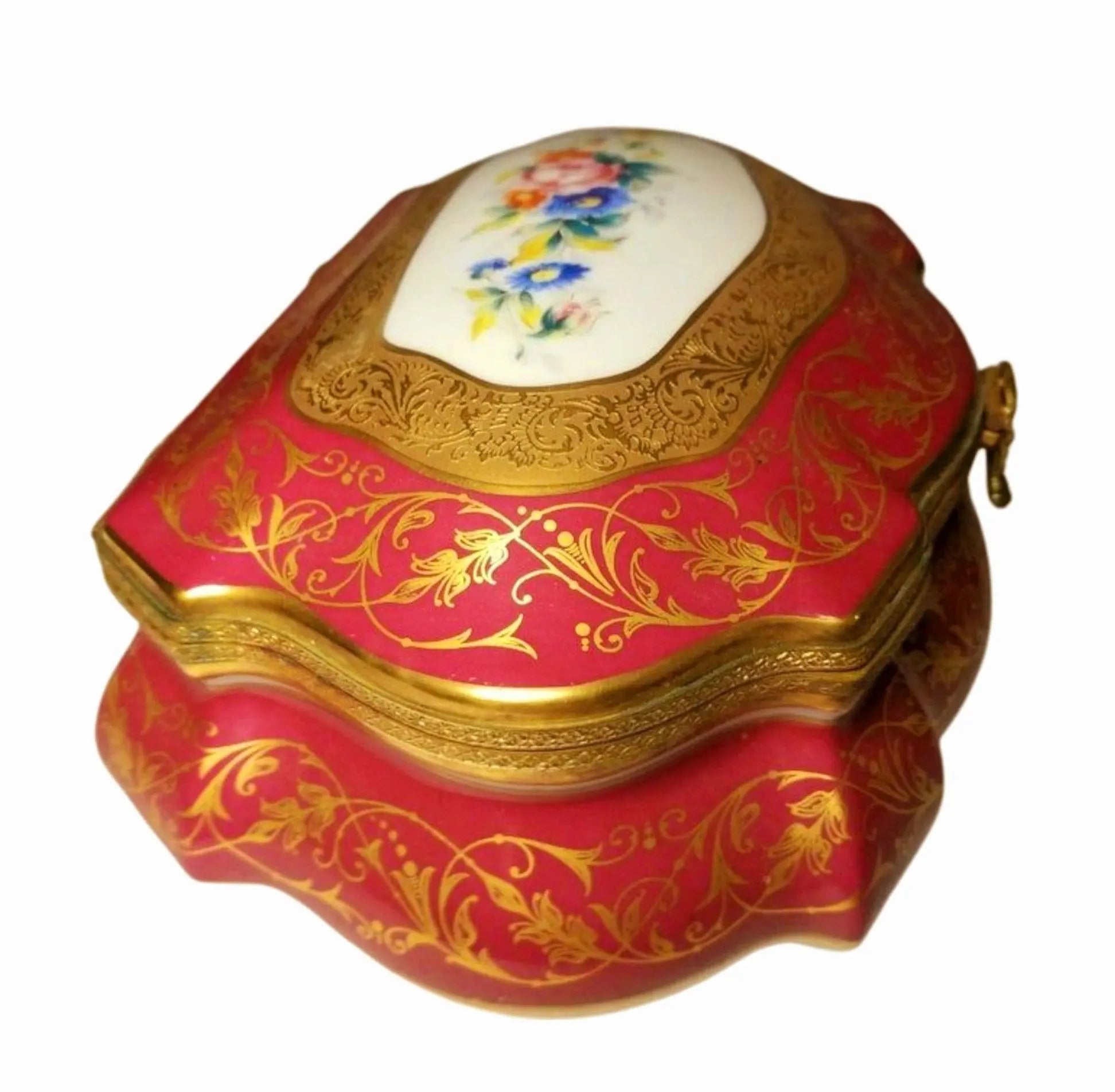 Penicaud Montaigne Jewelry Chest Porcelain Limoges jewelry tradtional French Trinket Box