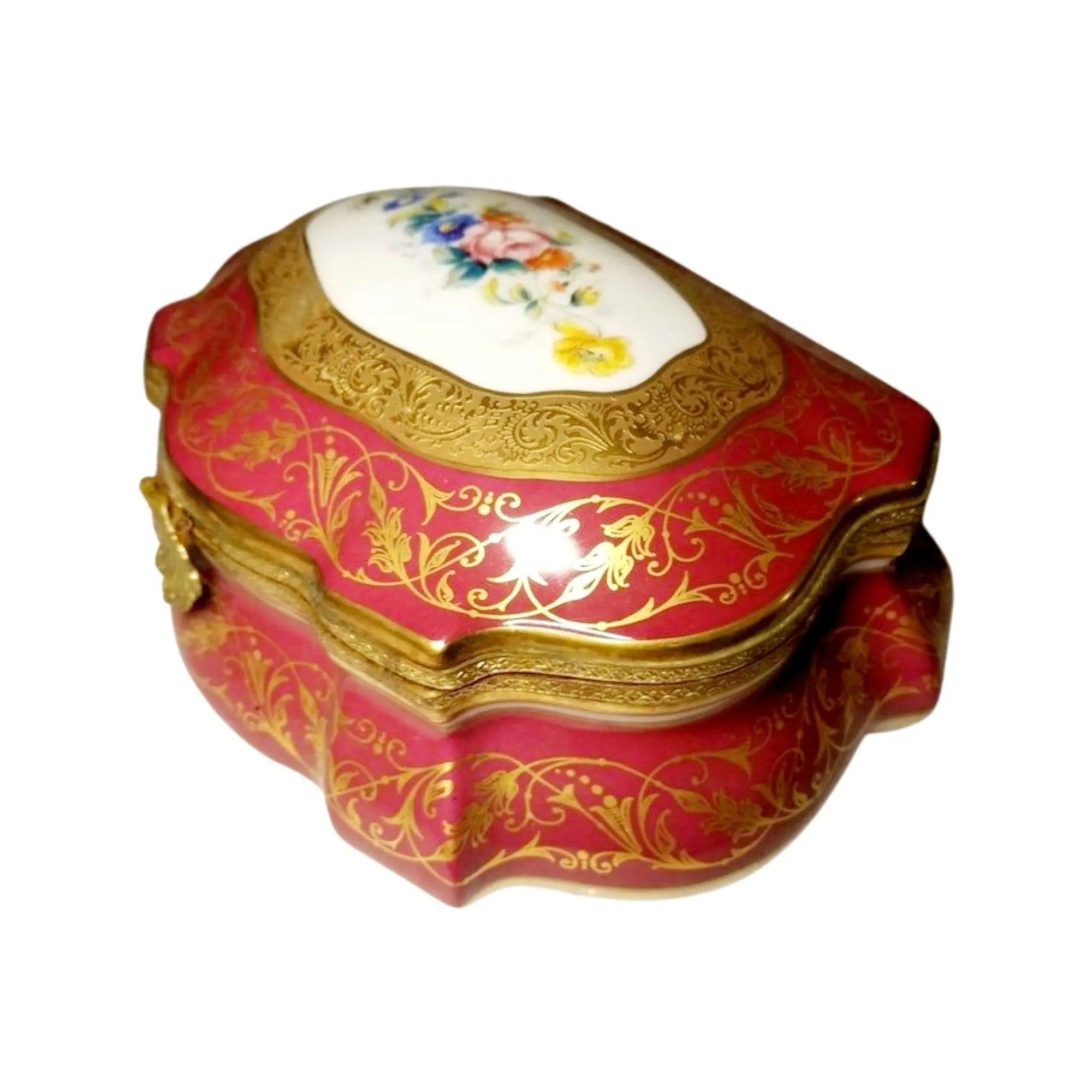 Penicaud Montaigne Jewelry Chest Porcelain Limoges jewelry tradtional French Trinket Box