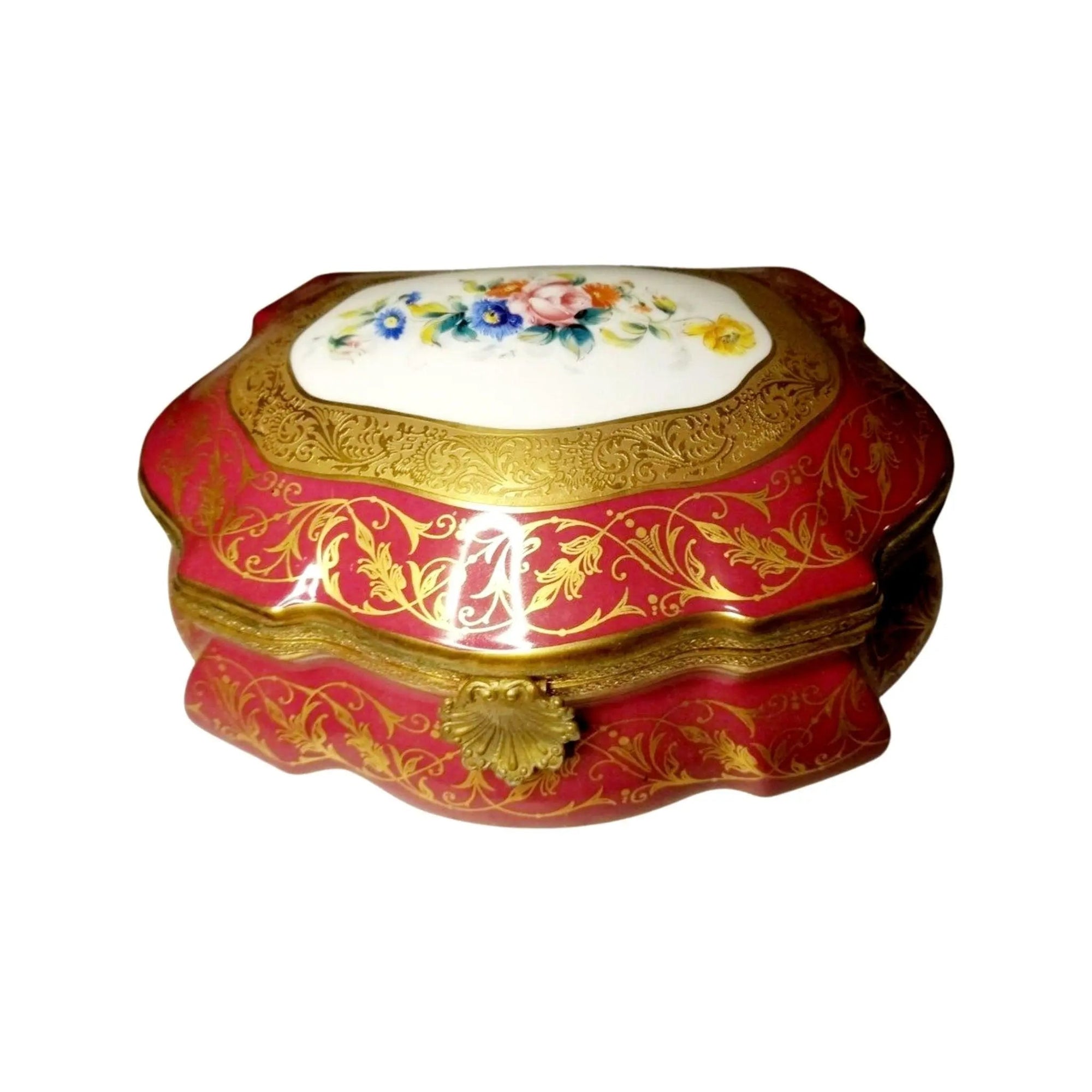 Penicaud Montaigne Jewelry Chest Porcelain Limoges jewelry tradtional French Trinket Box