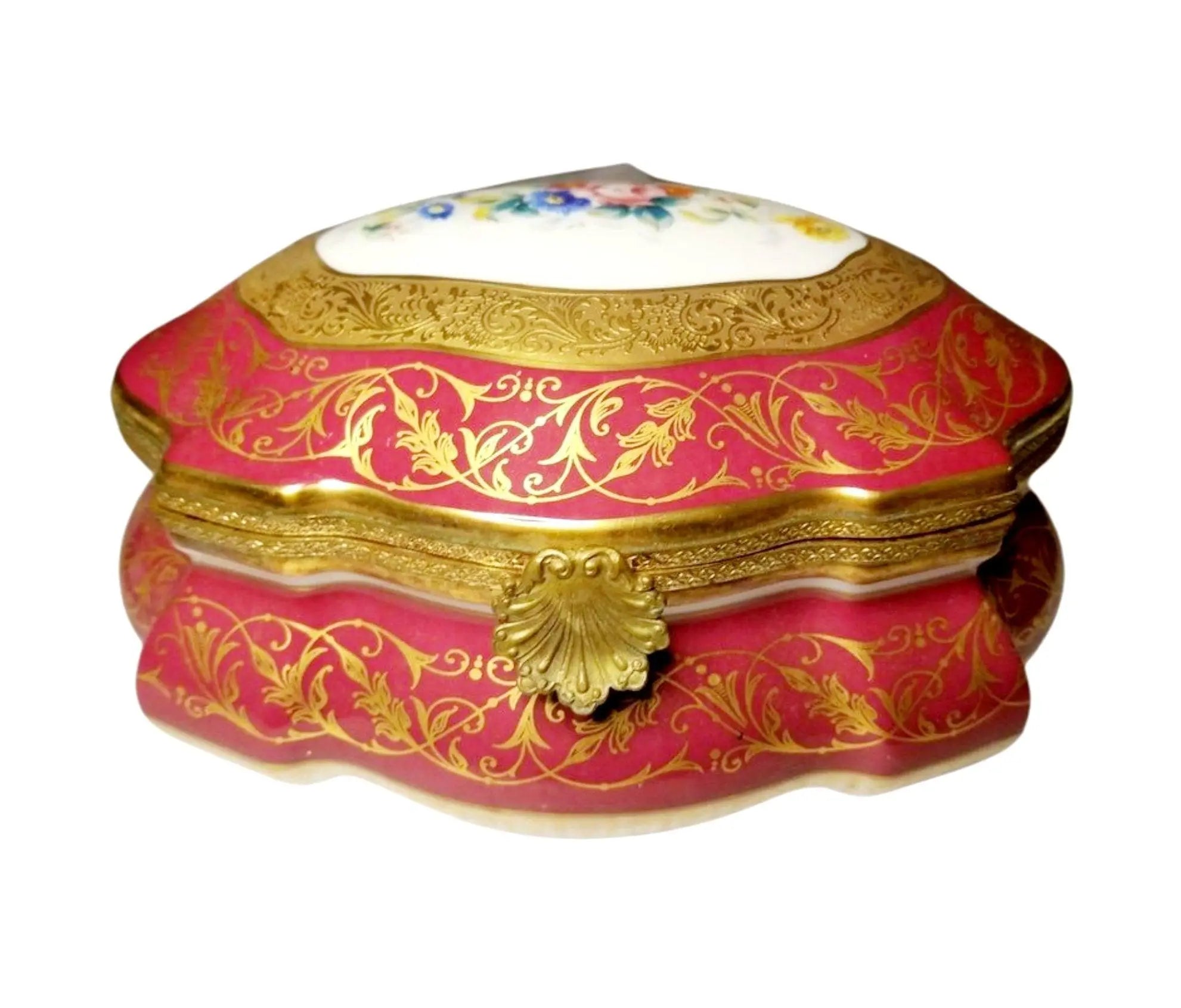 Penicaud Montaigne Jewelry Chest Porcelain Limoges jewelry tradtional French Trinket Box