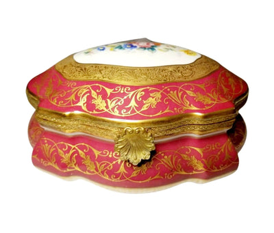 Penicaud Montaigne Jewelry Chest Porcelain Limoges jewelry tradtional French Trinket Box