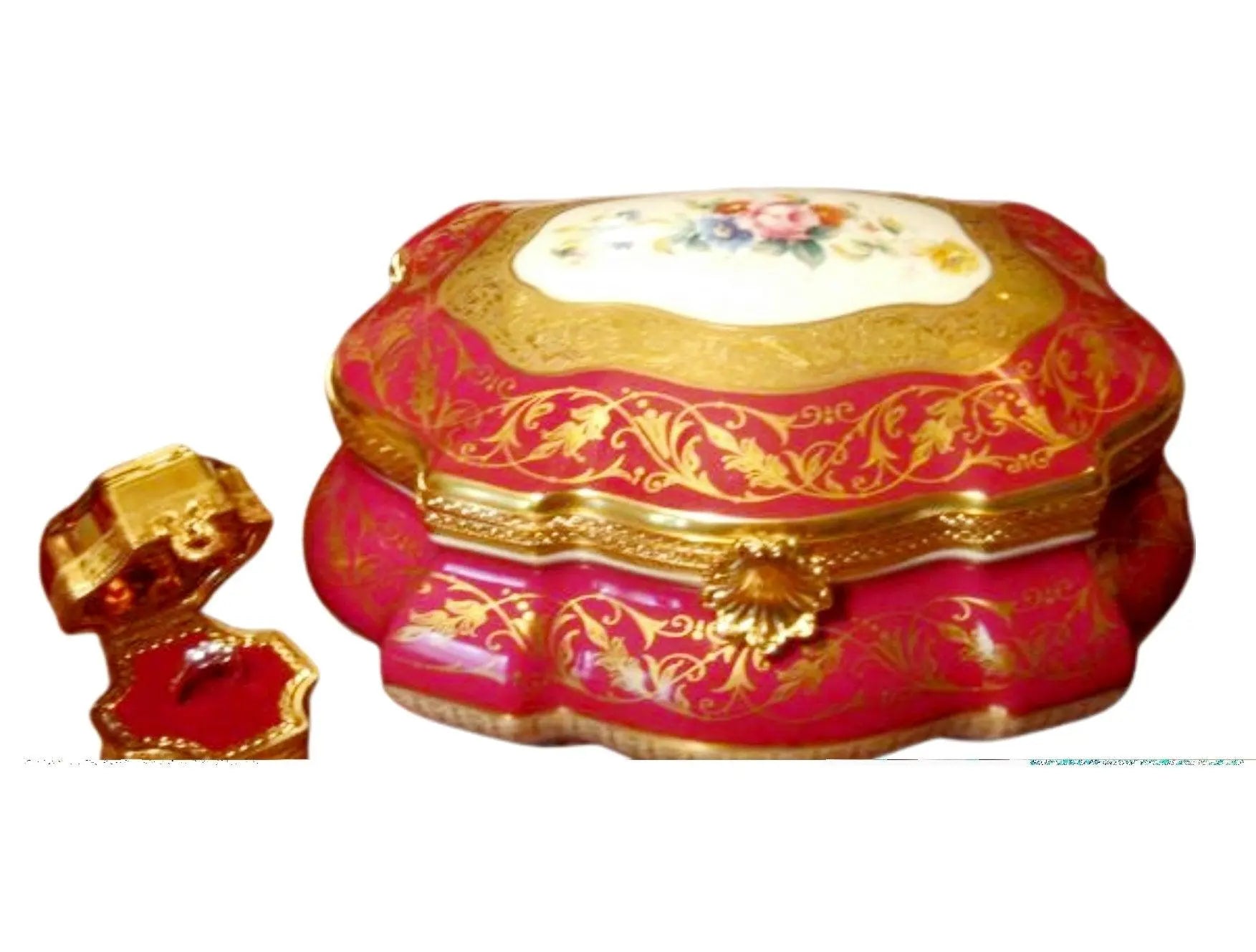 Penicaud Montaigne Jewelry Chest Porcelain Limoges jewelry tradtional French Trinket Box