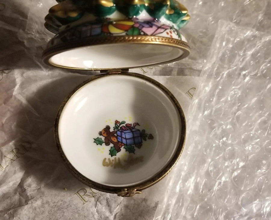 Personalized Holiday Limoges Box Porcelain Limoges Goodie personalize inscription French Trinket Box