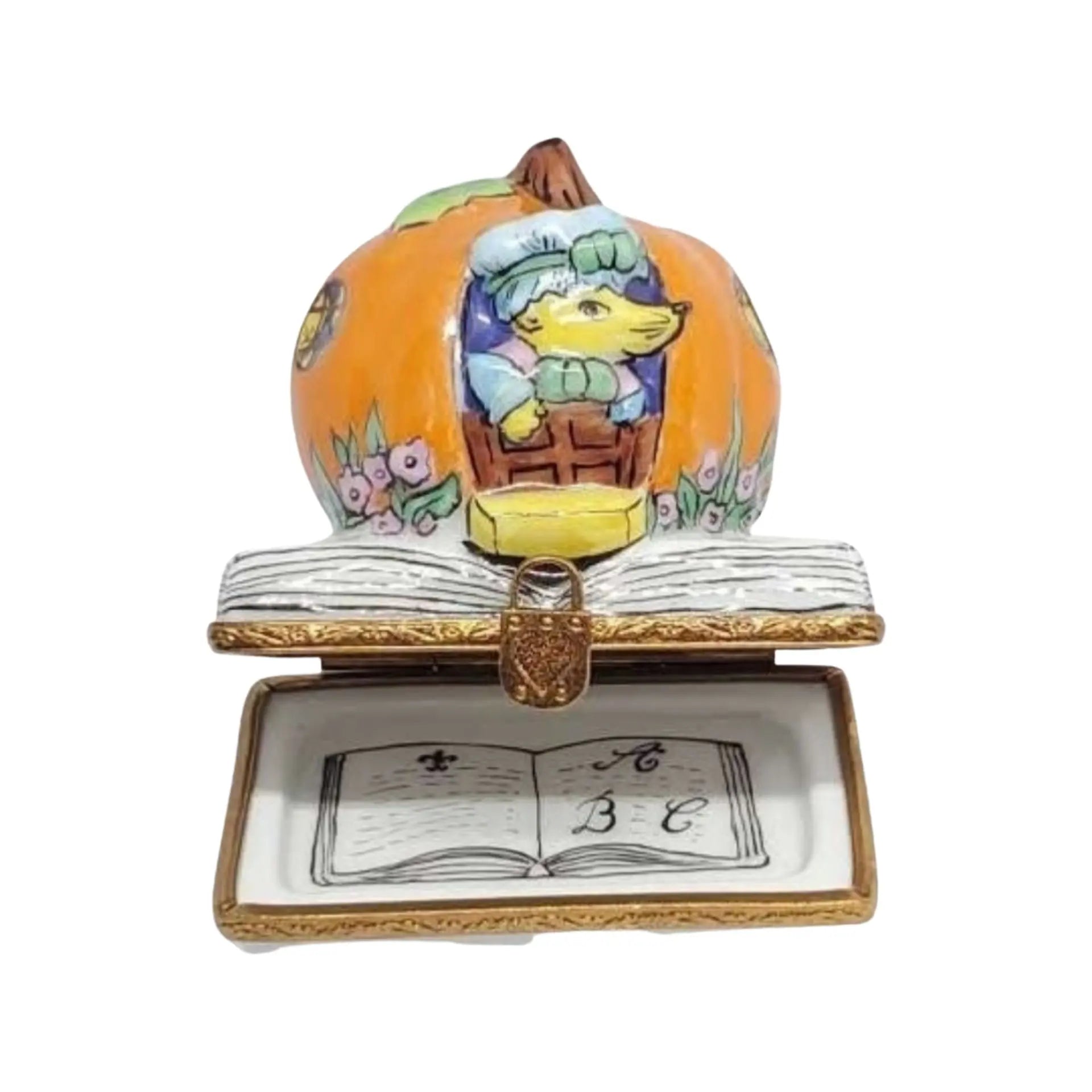 Peter Peter Pumpkin Eater Porcelain Limoges fairy myth French Trinket Box