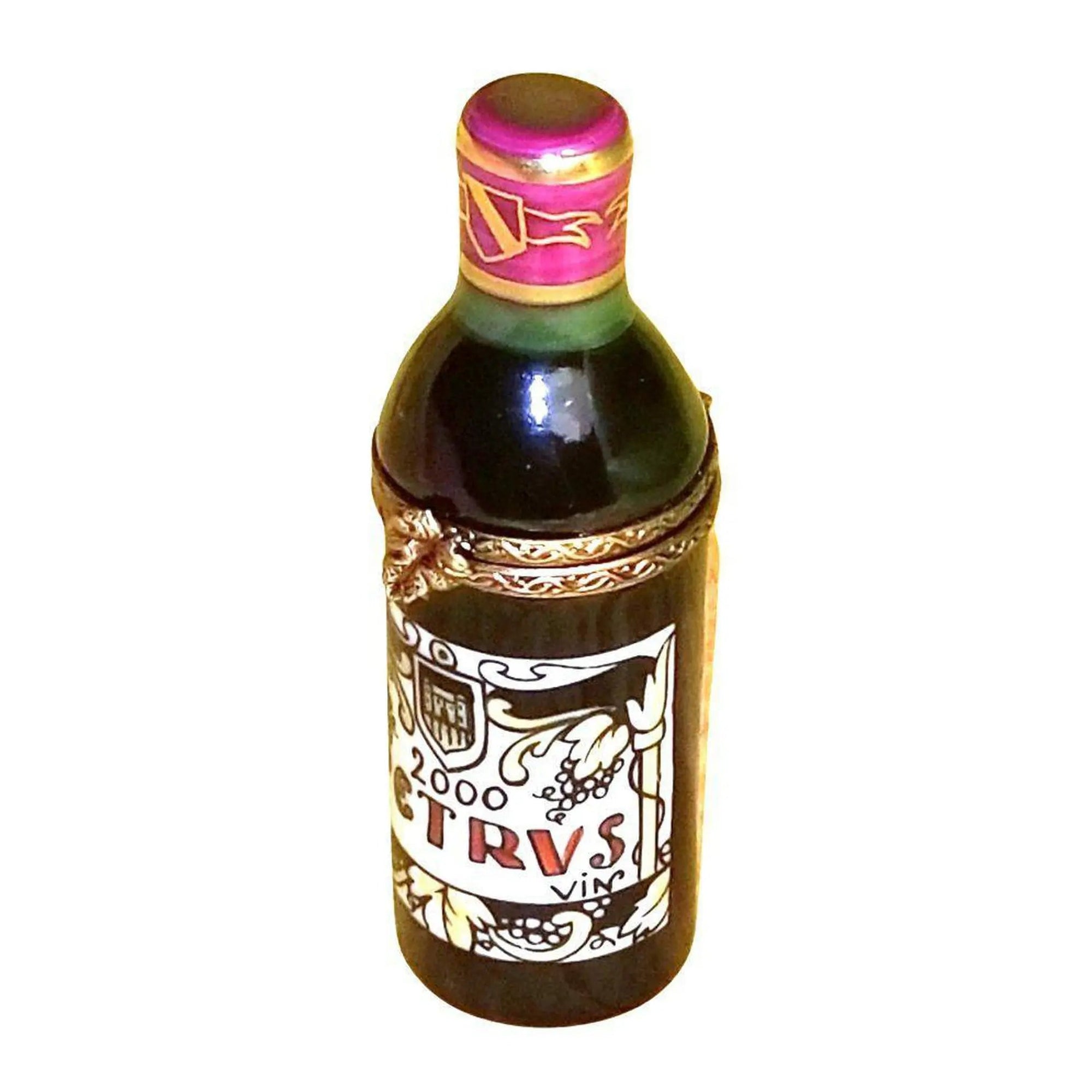 Petrus Wine Bottle Limoges Box Porcelain Limoges Limoges Boxes Wine spirits travel special occasions French Trinket Box