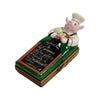 Pig Chef w Menu Porcelain Limoges pig professional limoges boxes French Trinket Box