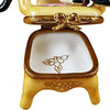 Pink Armchair with Two Cats Porcelain Limoges cat furniture French Trinket Box