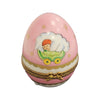 Pink Baby Egg Treasure Porcelain Limoges egg LIMOGES BOXES French Trinket Box