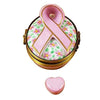 Pink Breast Cancer Ribbon Porcelain Limoges special occasions French Trinket Box