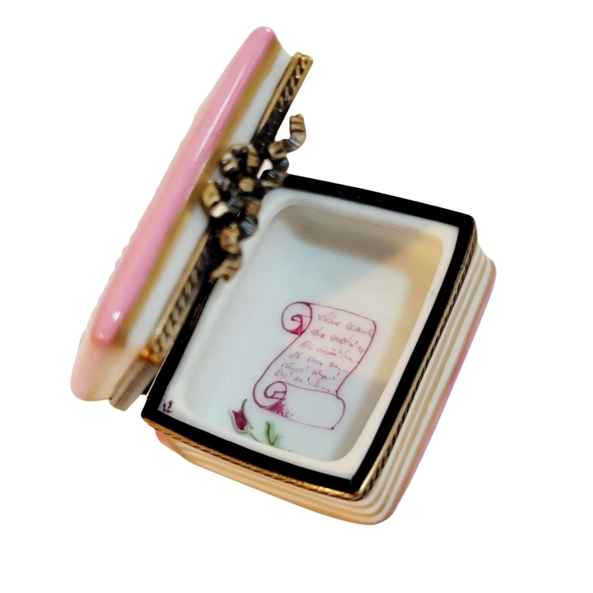 Pink Castle Trinket Box Porcelain Limoges French Trinket Box