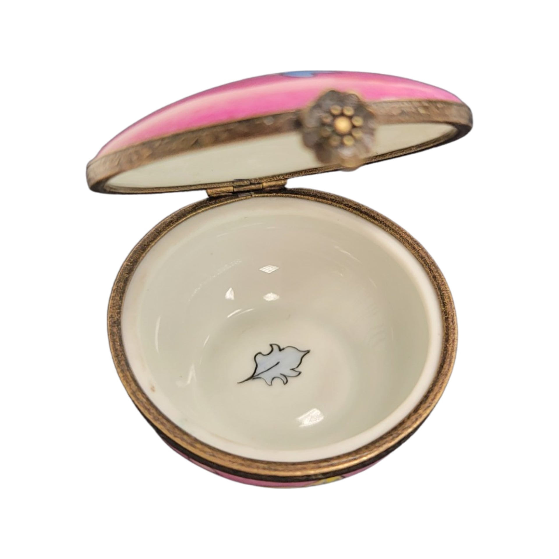 Pink Floral Elegance Box Porcelain Limoges LIMOGES BOXES traditional French Trinket Box