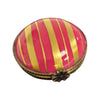 Pink Gold Striped Elegance Box Porcelain Limoges LIMOGES BOXES traditional French Trinket Box