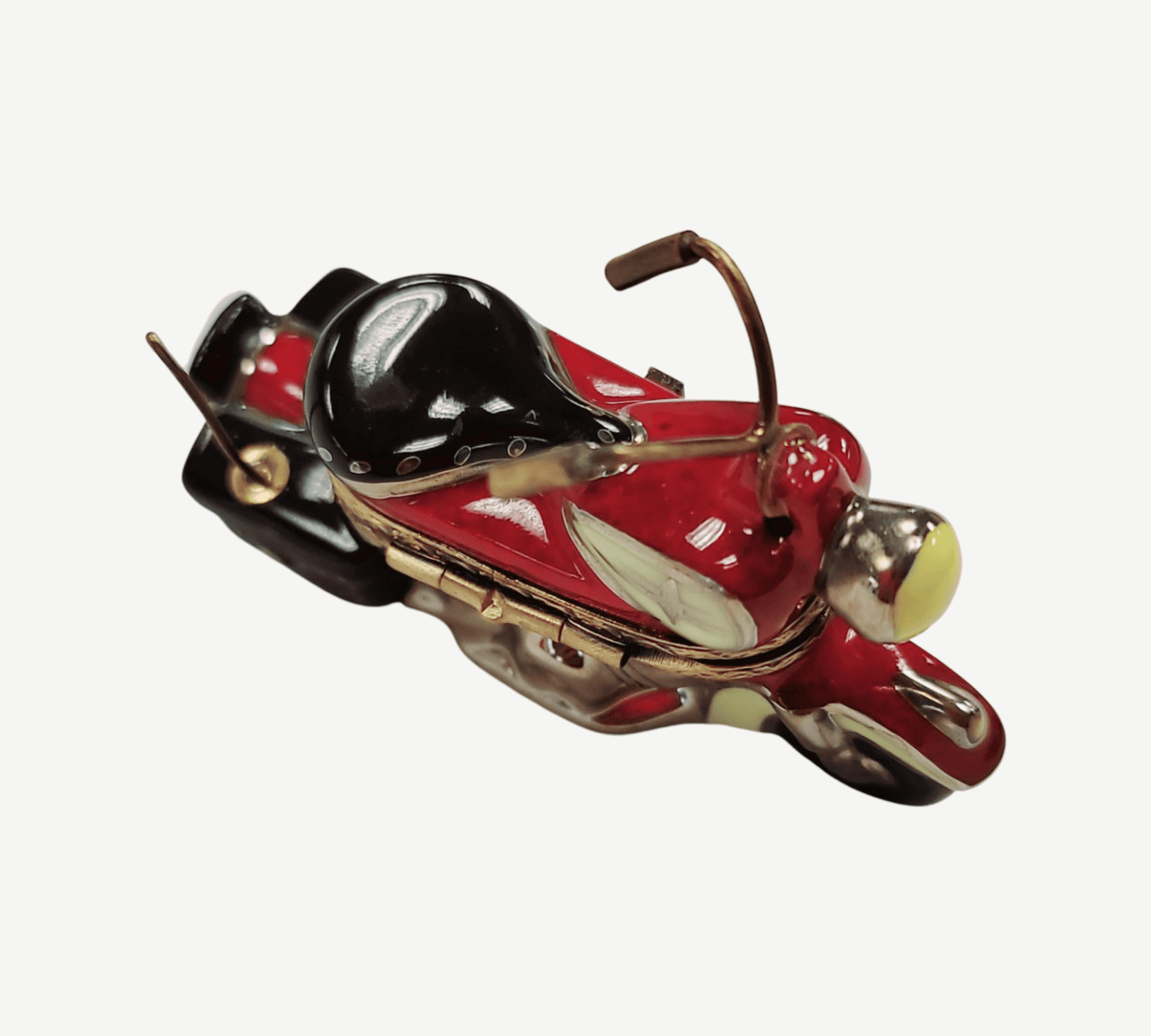 Pink Motorcycle Limoges Box Figurine Porcelain Limoges Artoria French Trinket Box