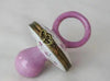 Pink Pacifier Baby Porcelain Limoges BABY maternity LIMOGES BOXES French Trinket Box