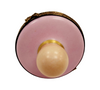 Pink Porcelain Baby Pacifier Porcelain Limoges baby limoges box babies maternity French Trinket Box
