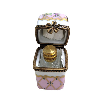 Pink Porcelain Perfume Box Porcelain Limoges Perfume French Trinket Box