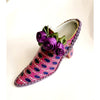 Pink Purple Limoges Shoe Box Porcelain Limoges shoes French Trinket Box