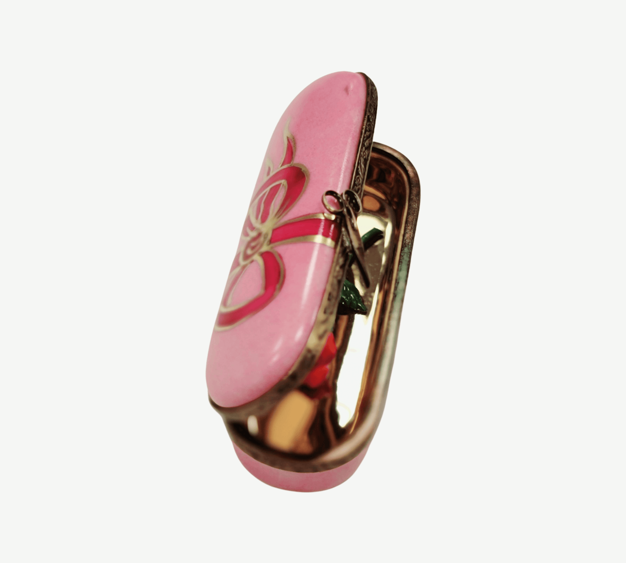 Pink Rose Limoges Trinket Box Porcelain Limoges valentine rose garden anniversary French Trinket Box