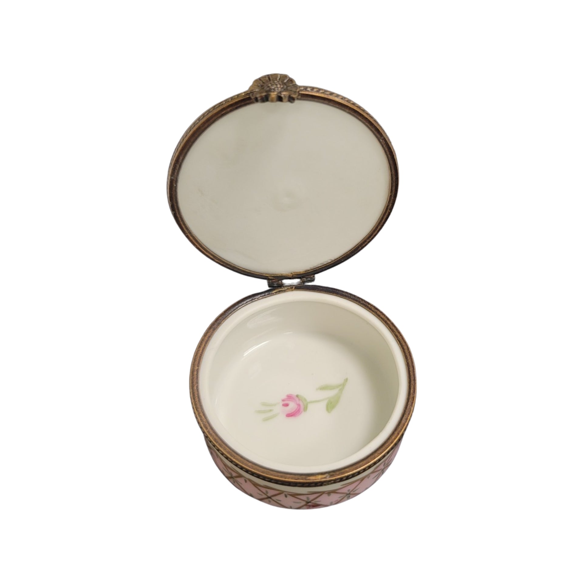 Pink Roses Luxury Pill Box Porcelain Limoges LIMOGES BOXES traditional French Trinket Box