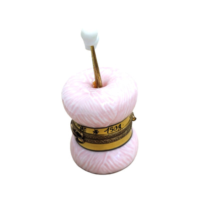 Pink Yarn Limoges Box Treasure Porcelain Limoges fashion home women French Trinket Box