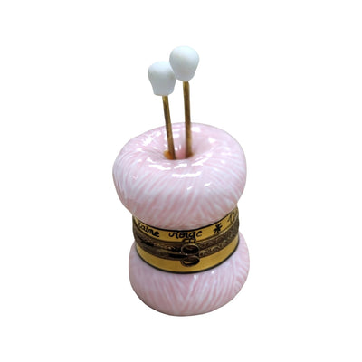 Pink Yarn Limoges Box Treasure Porcelain Limoges fashion home women French Trinket Box