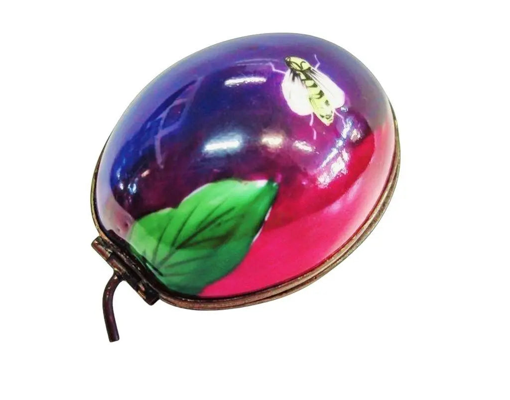 Plum Porcelain Limoges fruit LIMOGES BOXES French Trinket Box