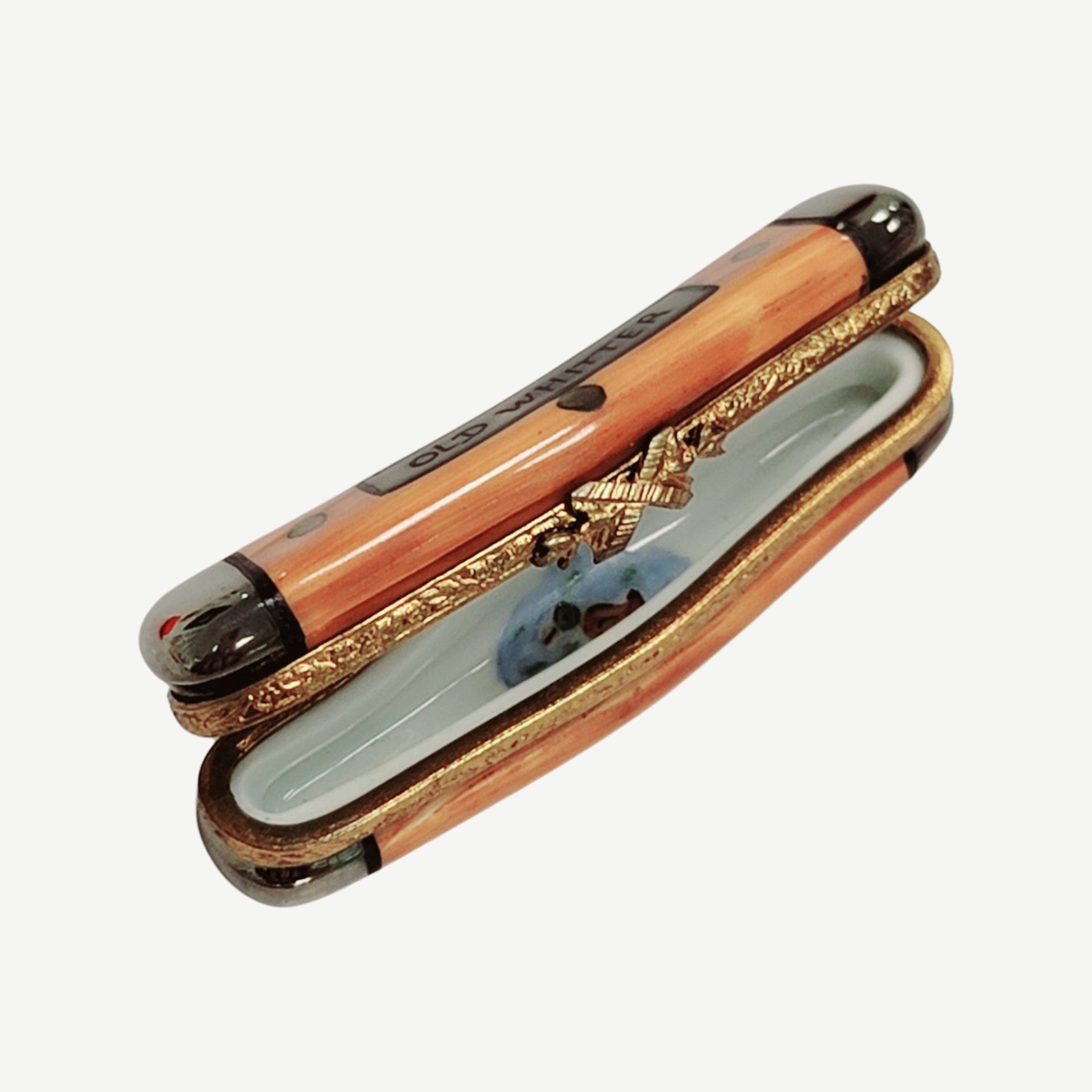 Limoges Pocket Knife Masterpiece Porcelain Limoges travel sports men French Trinket Box