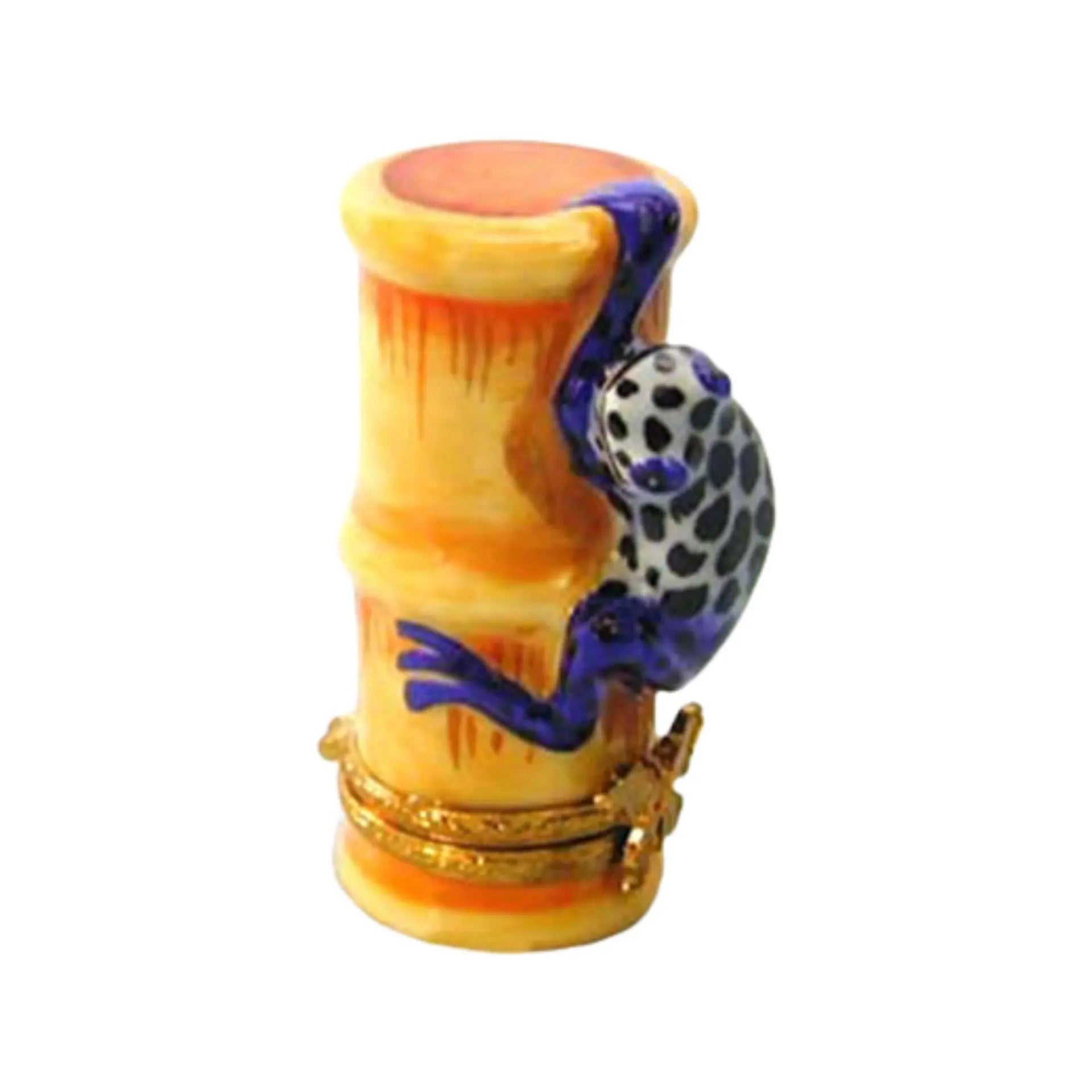 Poison Blue Frog Porcelain Limoges frogs turtles French Trinket Box