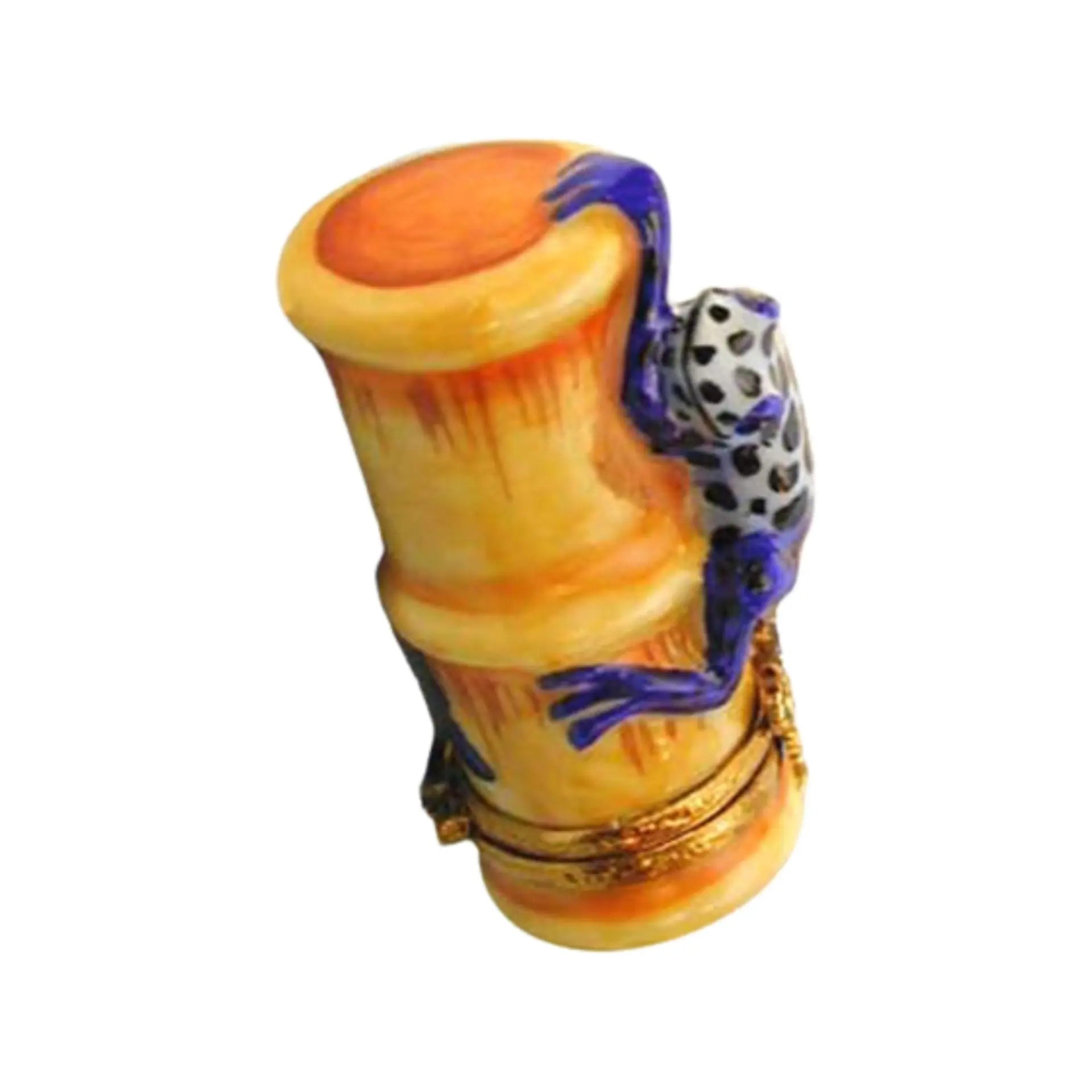 Poison Blue Frog Porcelain Limoges frogs turtles French Trinket Box