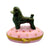 Poodle: Black Porcelain Limoges dog dogs French Trinket Box