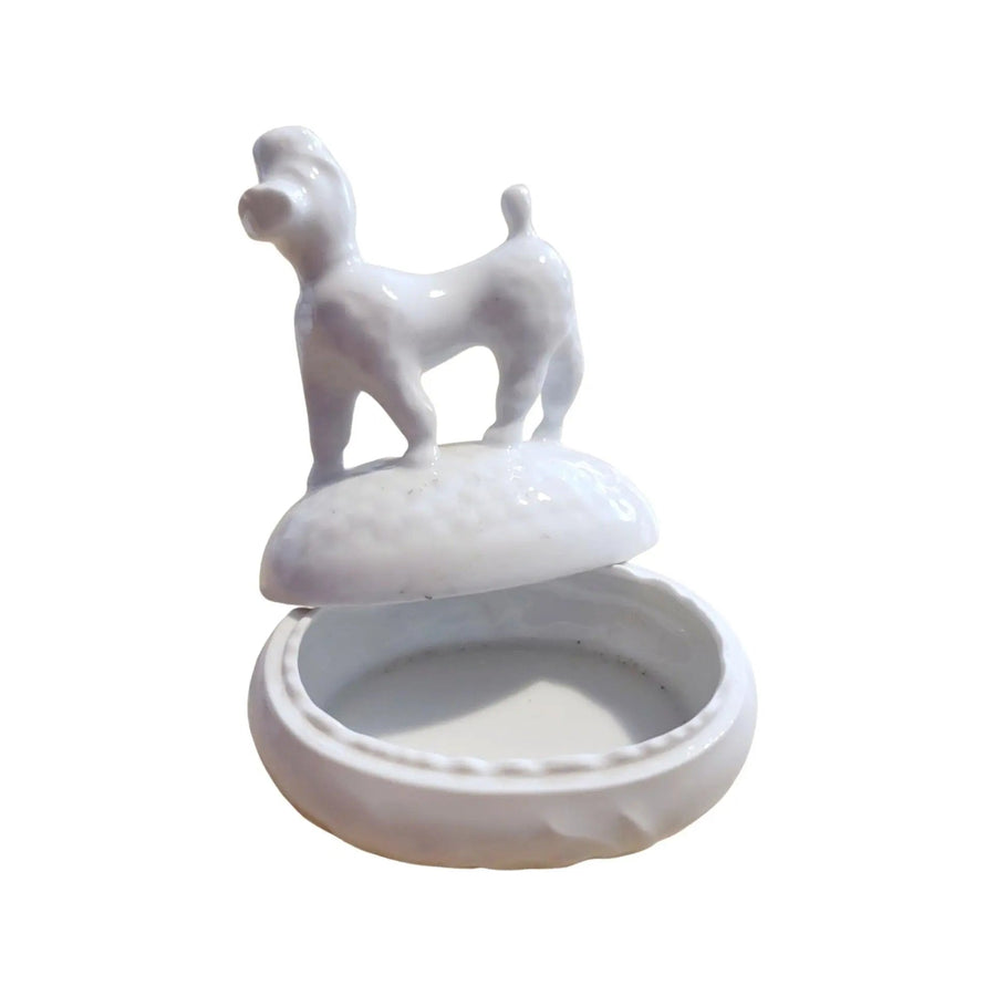 Poodle Elegance Limoges Box Porcelain Limoges dog LIMOGES BOXES French Trinket Box