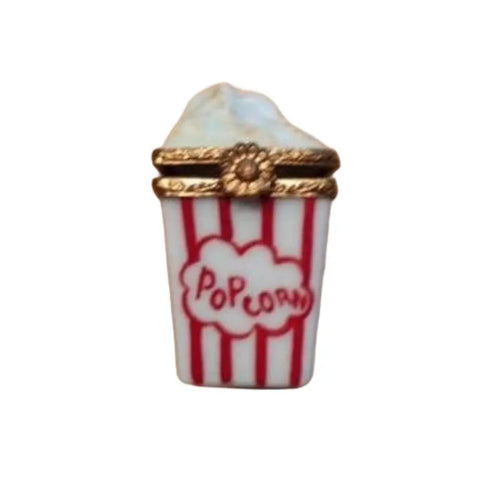 Popcorn Porcelain Limoges Food Carnival French Trinket Box