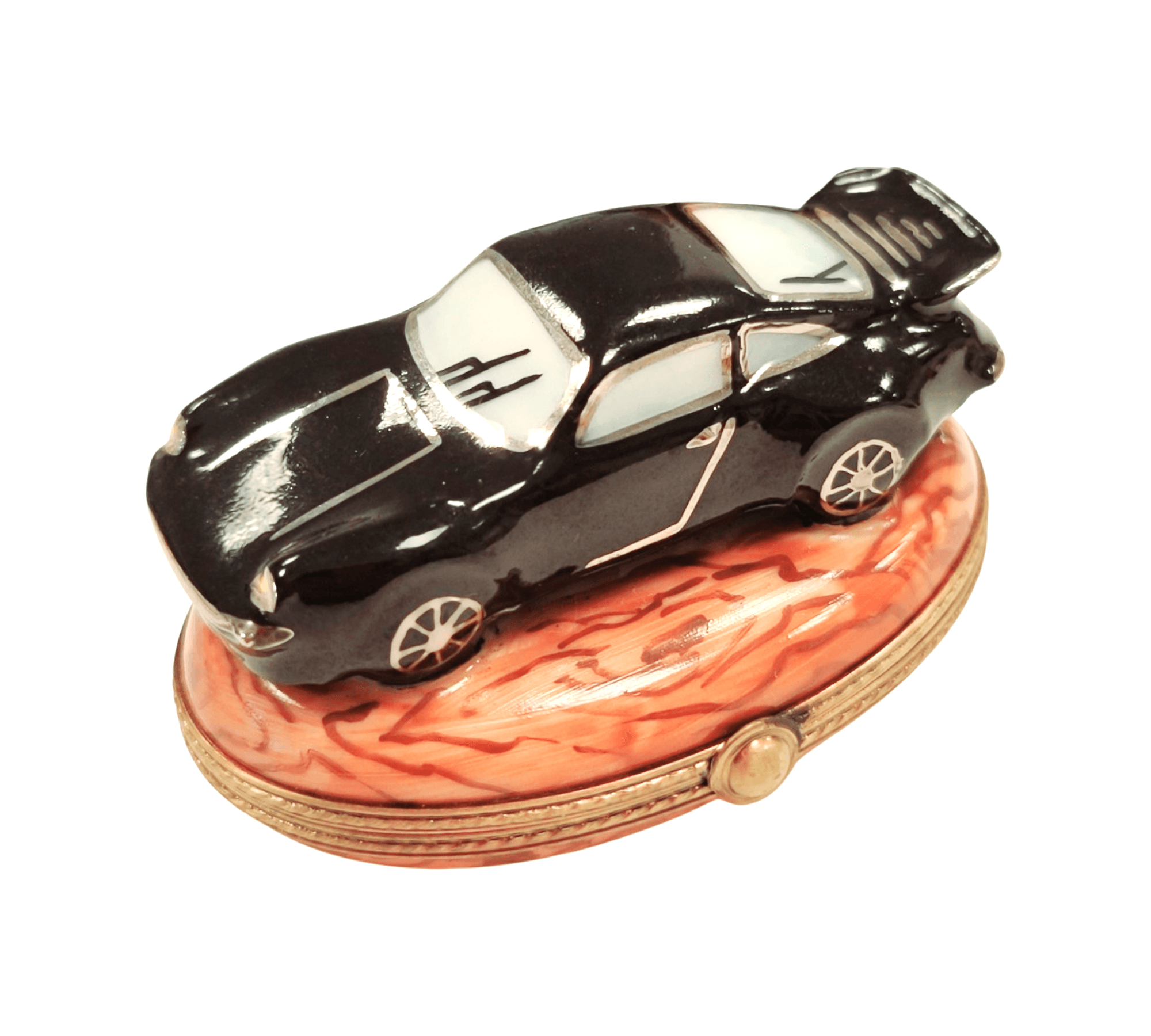 Porsche Race Car Limoges Box Porcelain Limoges vehicle French Trinket Box