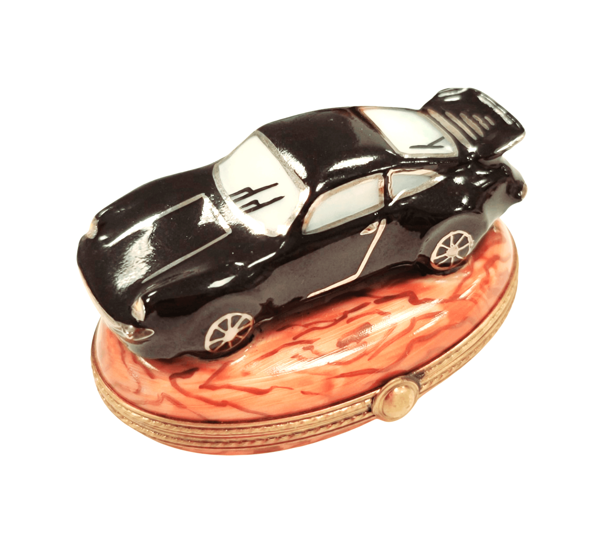 Porsche Race Car Limoges Box Porcelain Limoges vehicle French Trinket Box