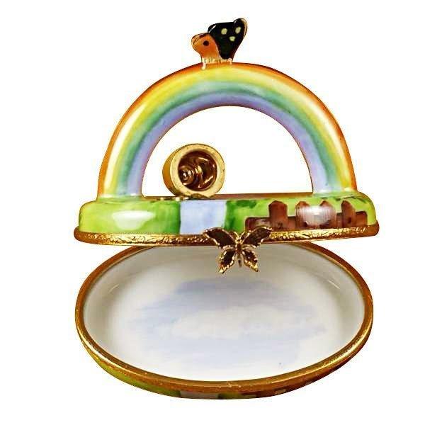 Pot of Gold at the End of the Rainbow Porcelain Limoges Travel special occasions French Trinket Box
