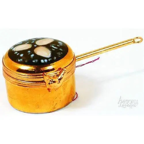 Pot w Boiling Eggs Porcelain Limoges food Home French Trinket Box