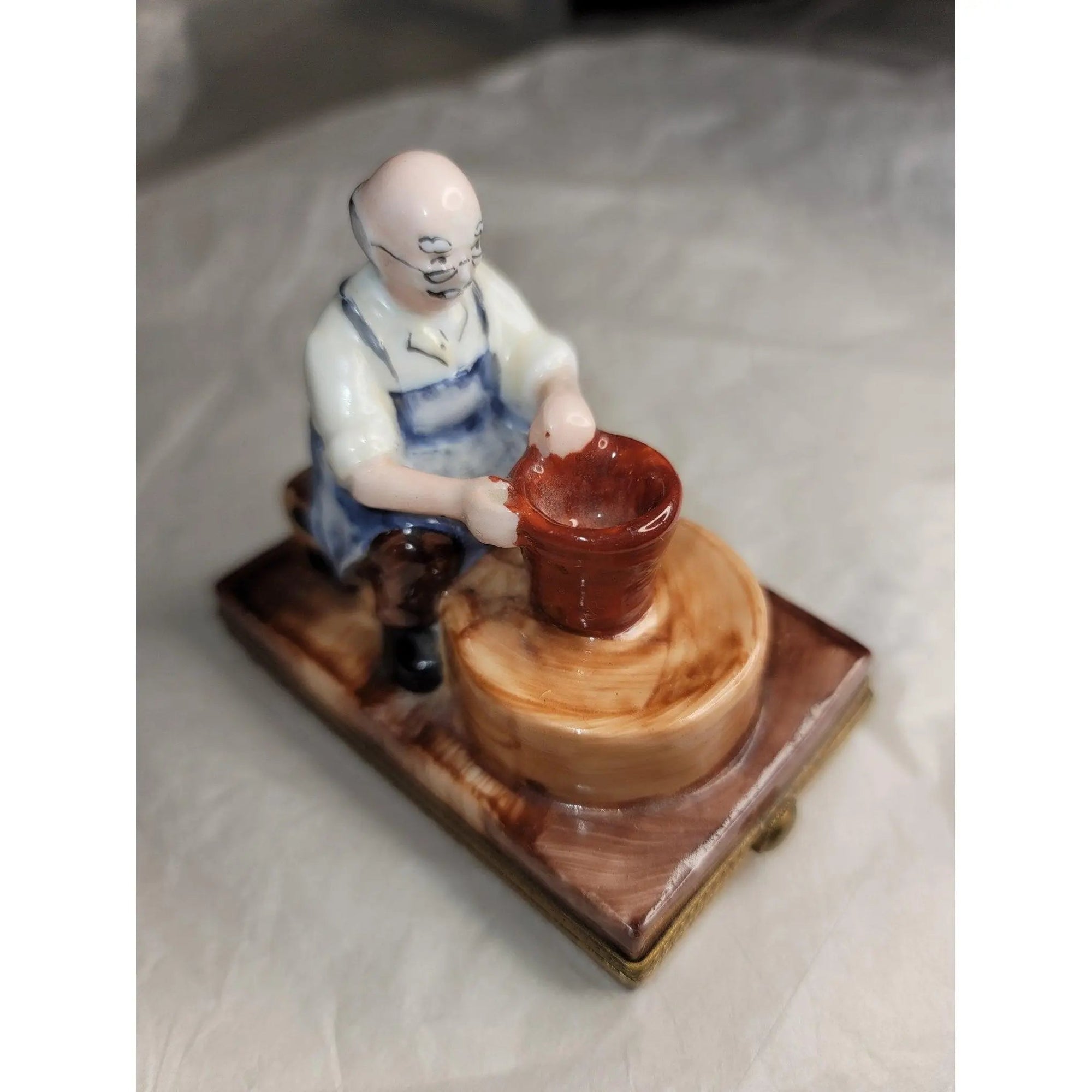 Pottery Maker Art Limoges Box Porcelain Limoges Art Limoges Box French Trinket Box