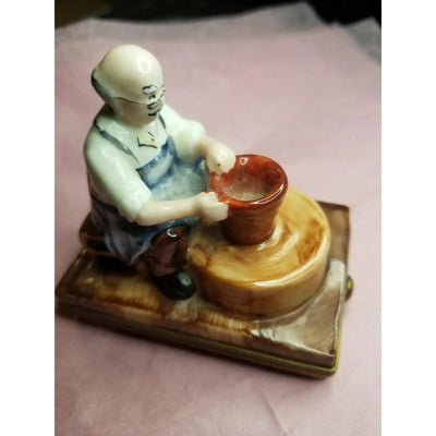Pottery Maker Art Limoges Box Porcelain Limoges Art Limoges Box French Trinket Box
