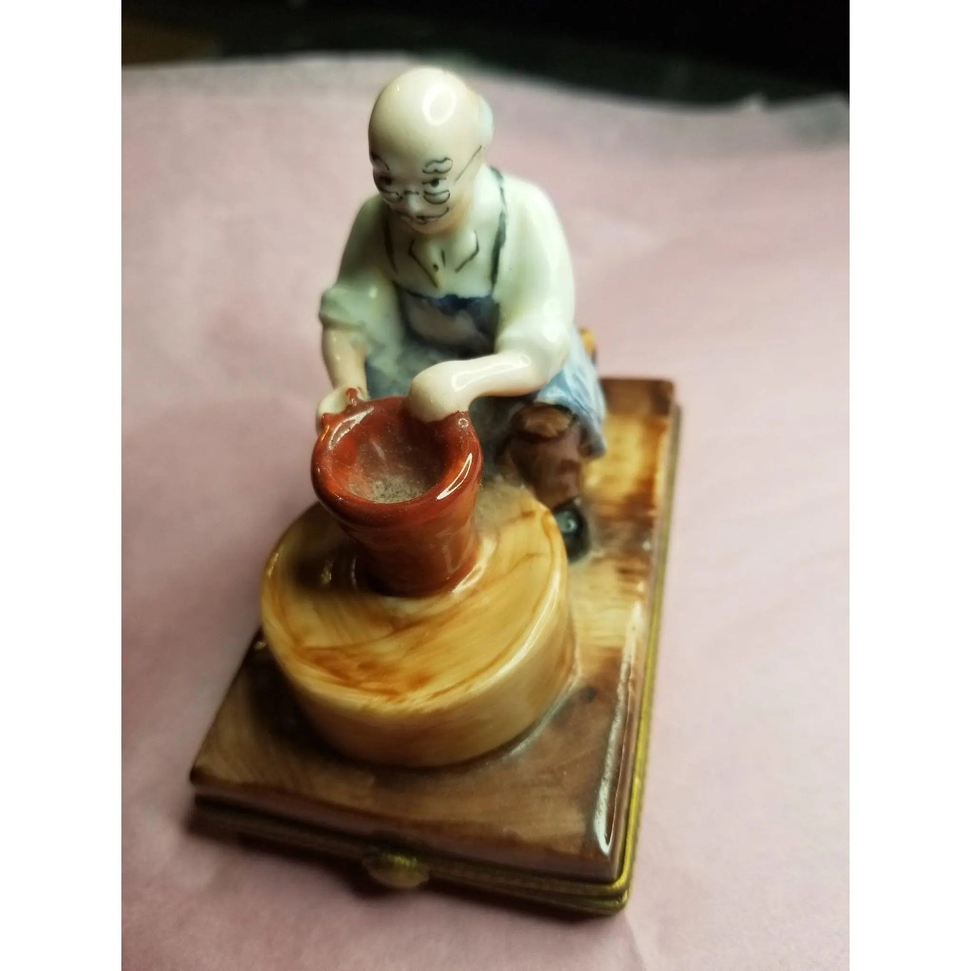 Pottery Maker Art Limoges Box Porcelain Limoges Art Limoges Box French Trinket Box