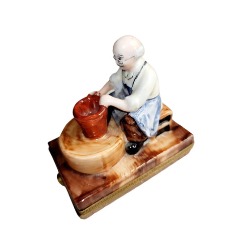 Pottery Maker Art Limoges Box Porcelain Limoges Art Limoges Box French Trinket Box
