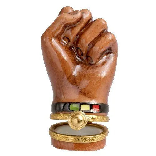 Power To The People Porcelain Limoges united states patriotic French Trinket Box