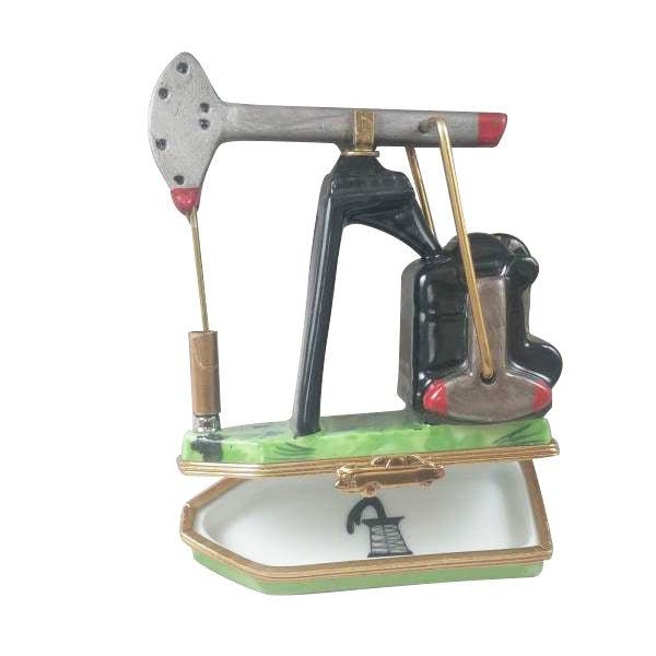 Pump Jack Porcelain Limoges united states professional French Trinket Box