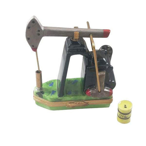 Pump Jack Porcelain Limoges united states professional French Trinket Box