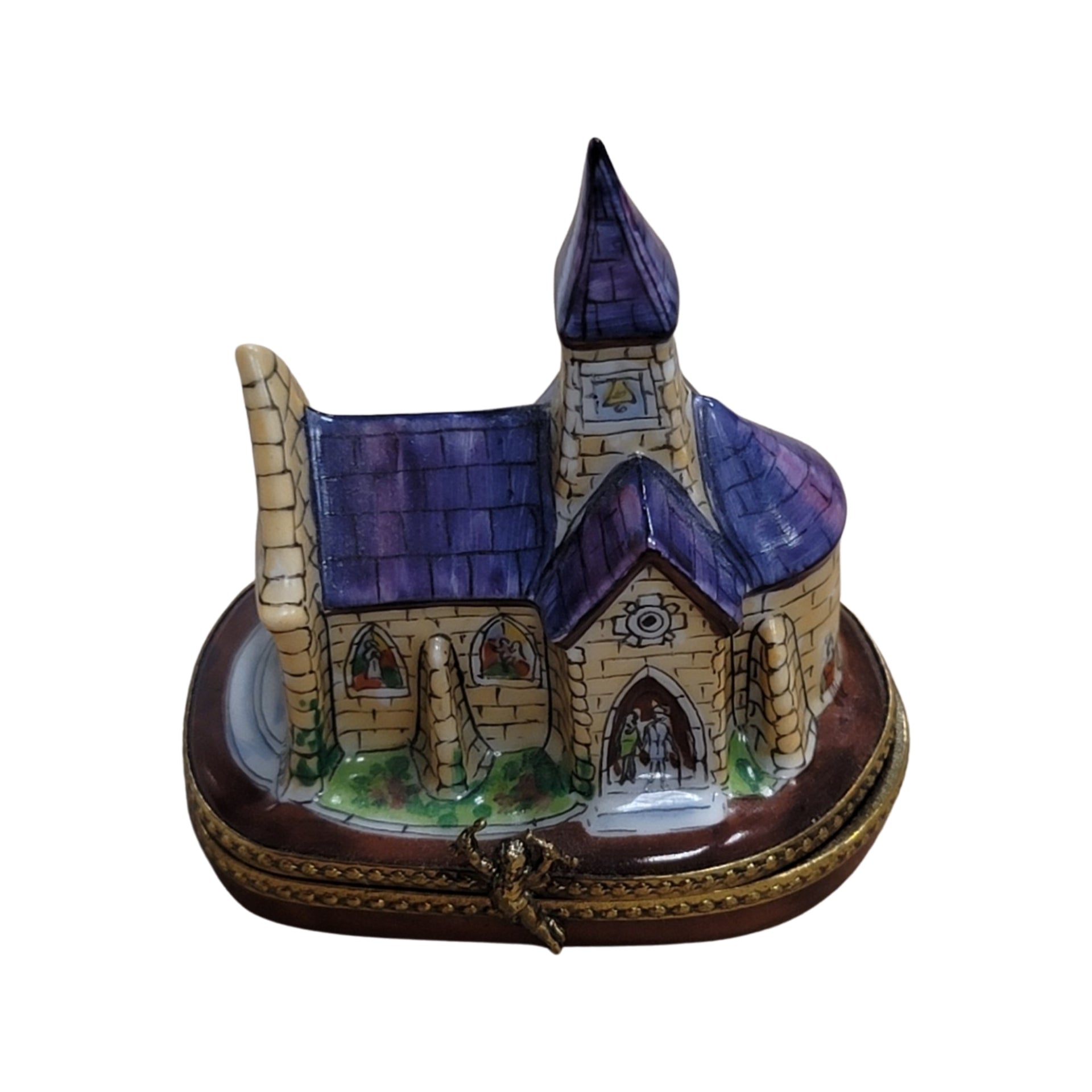 Purple Cathedral Church Limoges Box Porcelain Limoges Religion Wedding French Trinket Box