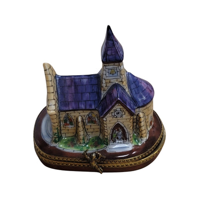 Purple Cathedral Church Limoges Box Porcelain Limoges Religion Wedding French Trinket Box